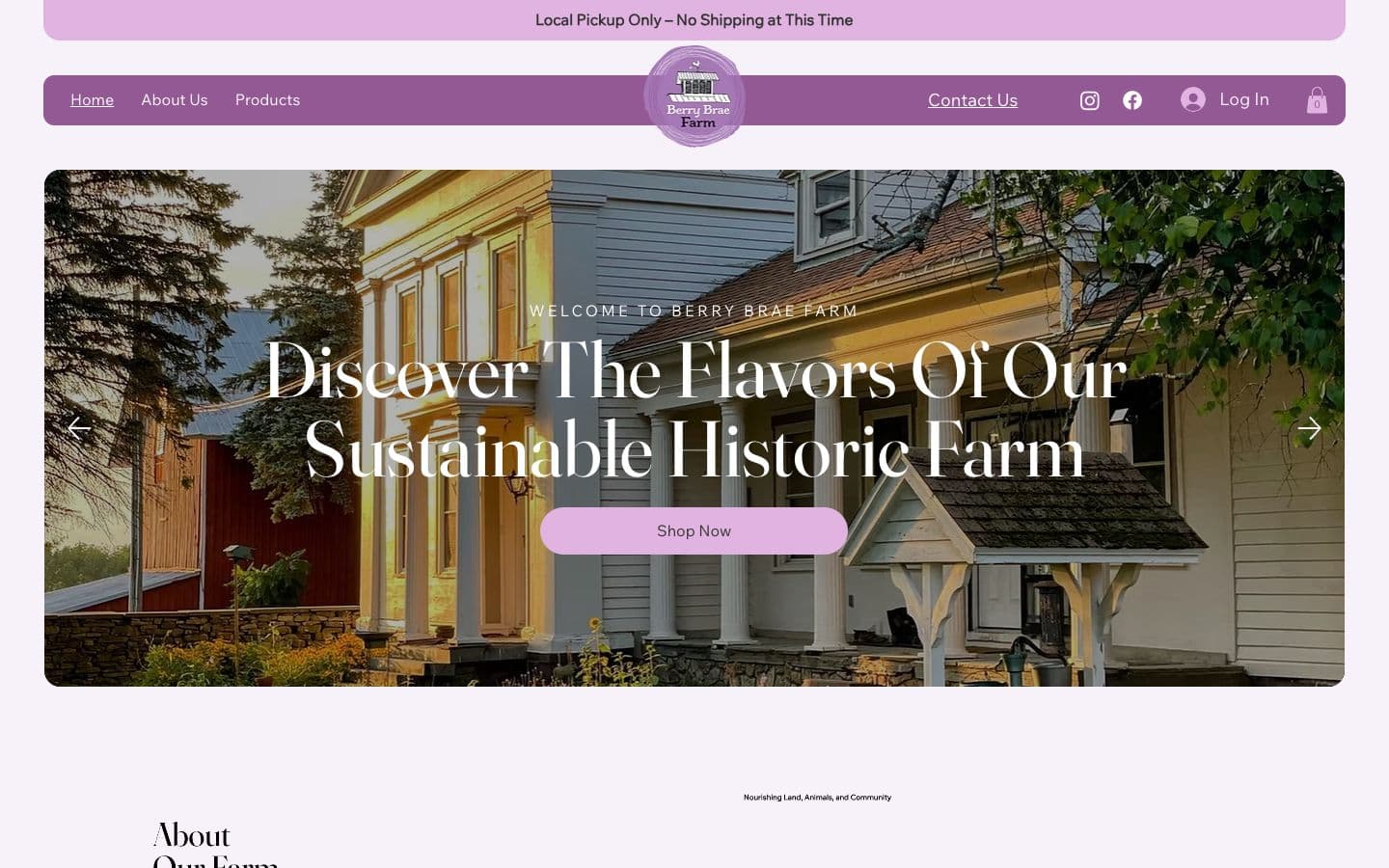 Website for Berry Brae Farm