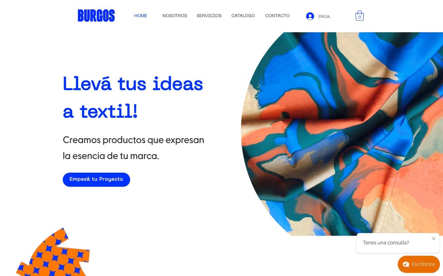 Website for Burgos Textile